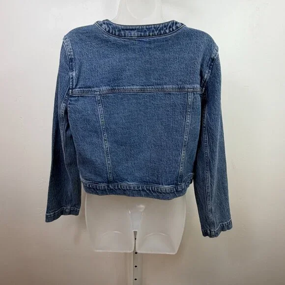 J. Crew Denim Lady Jacket with Gold Buttons Size 12 - Picture 5 of 13